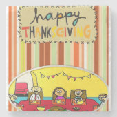 Marble Stone Untersetzer Erntedank (Vorderseite)