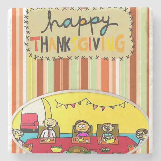 Marble Stone Untersetzer Erntedank (Vorderseite)