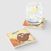 Marble Stone Untersetzer Erntedank (Seitenansicht)