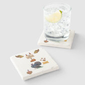 Marble Stone Untersetzer Erntedank (Seitenansicht)