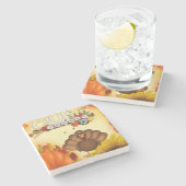 Marble Stone Untersetzer Erntedank (Seitenansicht)