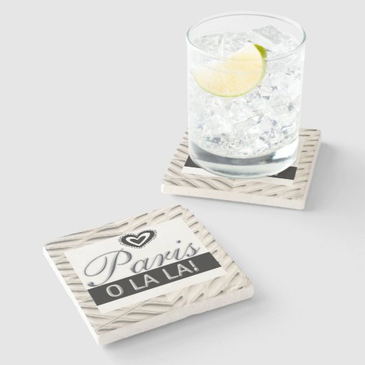 Marble Stone Untersetzer Frankreich, Paris (Seitenansicht)