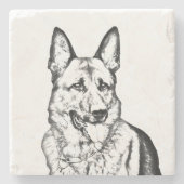 Marble Stone Untersetzer - German Shepherd (Vorderseite)