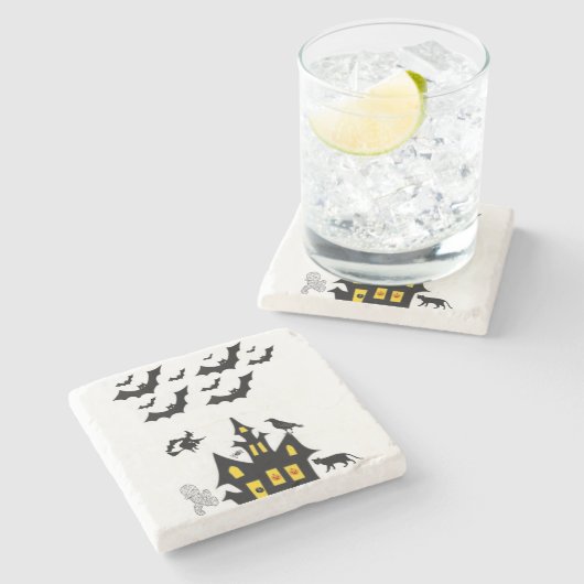 Marble Stone Untersetzer Halloween (Seitenansicht)