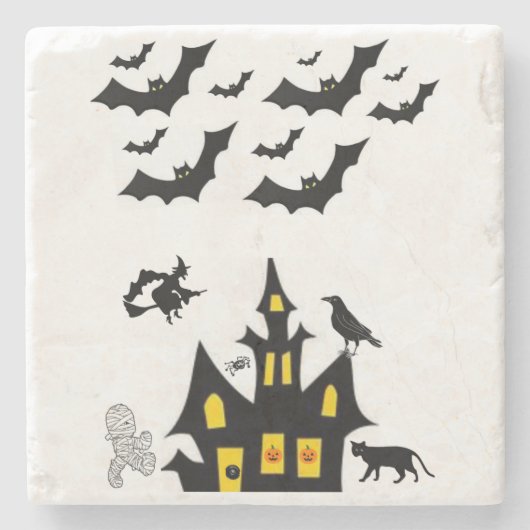 Marble Stone Untersetzer Halloween (Vorderseite)