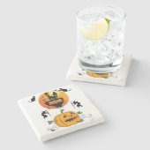 Marble Stone Untersetzer Halloween (Seitenansicht)