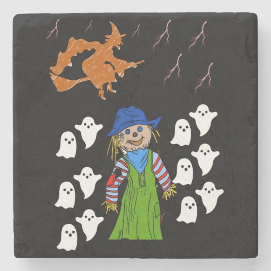 Marble Stone Untersetzer Halloween (Vorderseite)