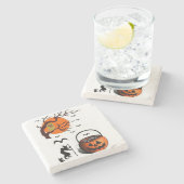 Marble Stone Untersetzer Halloween (Seitenansicht)