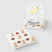 Marble Stone Untersetzer Kitten (Seitenansicht)