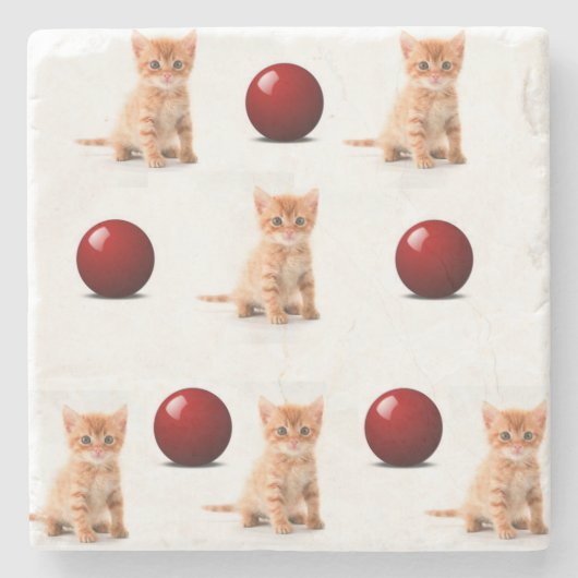 Marble Stone Untersetzer Kitten (Vorderseite)