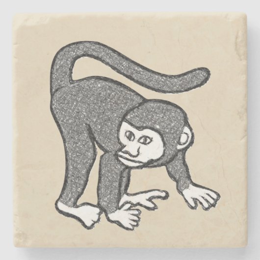 Marble Stone Untersetzer Monkey (Vorderseite)