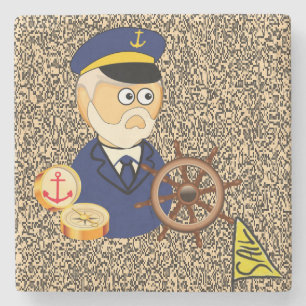 Marble Stone Untersetzer Sailing