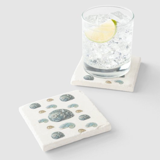 Marble Stone Untersetzer Seashell (Seitenansicht)