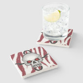 Marble Stone Untersetzer Skull (Seitenansicht)