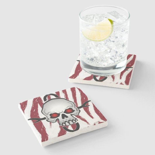 Marble Stone Untersetzer Skull (Seitenansicht)