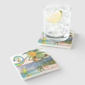 Marble Stone Untersetzer Sommerspass (Seitenansicht)