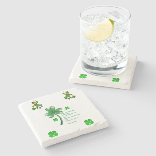 Marble Stone Untersetzer St. Patrick's Day (Seitenansicht)