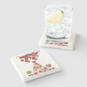 Marble Stone Untersetzer Weihnachten (Seitenansicht)