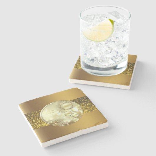 Marble Stone Untersetzer Weihnachten (Seitenansicht)