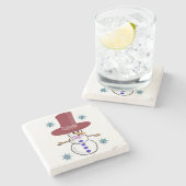 Marble Stone Untersetzer Weihnachten (Seitenansicht)