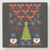 Marble Stone Untersetzer Weihnachten (Vorderseite)