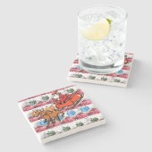 Marble Stone Untersetzer Weihnachten (Seitenansicht)