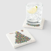 Marble Stone Untersetzer Weihnachten (Seitenansicht)