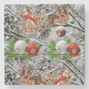 Marble Stone Untersetzer Weihnachten