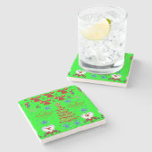 Marble Stone Untersetzer Weihnachten (Seitenansicht)