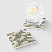 Marble Stone Untersetzer Weihnachten (Seitenansicht)