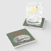 Marble Stone Untersetzer Weihnachten (Seitenansicht)