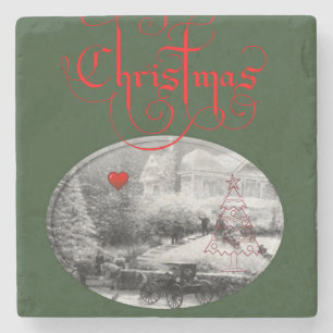 Marble Stone Untersetzer Weihnachten