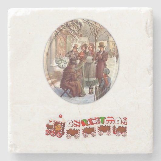 Marble Stone Untersetzer Weihnachten (Vorderseite)