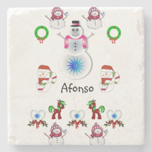 Marble Stone Untersetzer Weihnachten