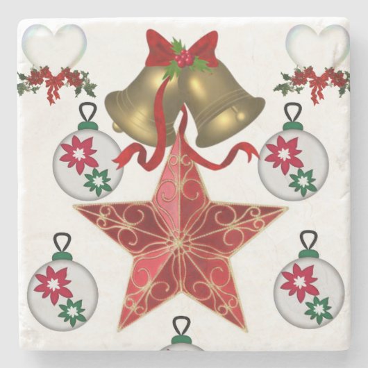 Marble Stone Untersetzer Weihnachten (Vorderseite)