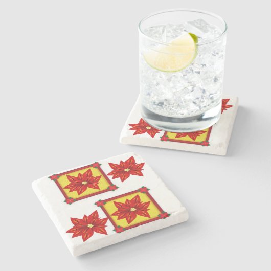 Marble Stone Untersetzer Weihnachten (Seitenansicht)