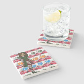 Marble Stone Untersetzer Weihnachten (Seitenansicht)