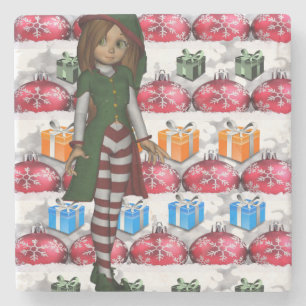 Marble Stone Untersetzer Weihnachten