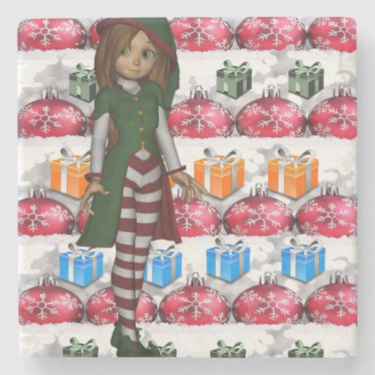 Marble Stone Untersetzer Weihnachten (Vorderseite)