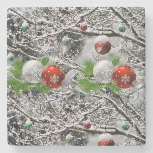 Marble Stone Untersetzer Weihnachten