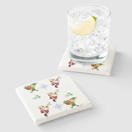 Marble Stone Untersetzer Weihnachten (Seitenansicht)