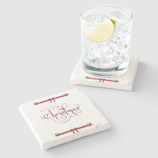 Marble Stone Untersetzer Weihnachten (Seitenansicht)