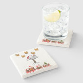 Marble Stone Untersetzer Weihnachten (Seitenansicht)