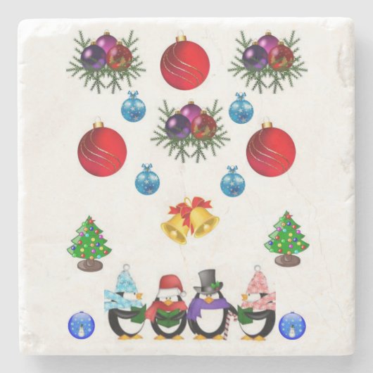 Marble Stone Untersetzer Weihnachten (Vorderseite)