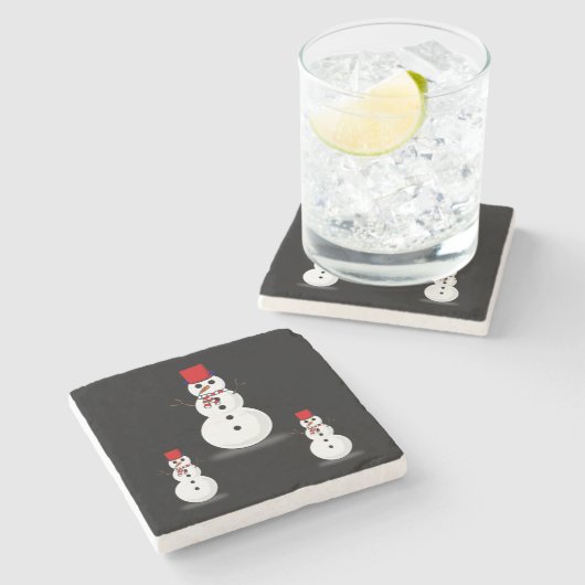Marble Stone Untersetzer Weihnachten (Seitenansicht)