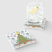 Marble Stone Untersetzer Weihnachten (Seitenansicht)