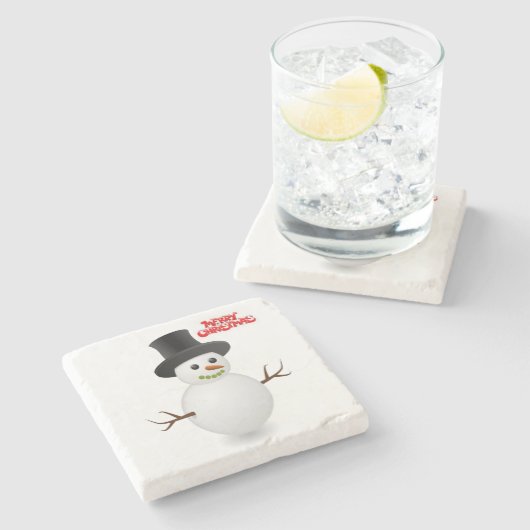 Marble Stone Untersetzer Weihnachten (Seitenansicht)