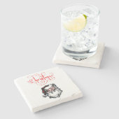 Marble Stone Untersetzer Weihnachten (Seitenansicht)