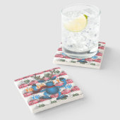 Marble Stone Untersetzer Weihnachten (Seitenansicht)