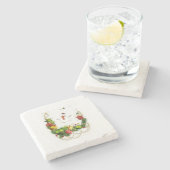 Marble Stone Untersetzer Weihnachten (Seitenansicht)